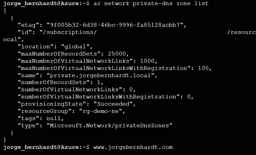 Azure DNS Private Zone