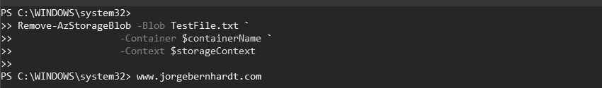 Remove-AzStorageBlob