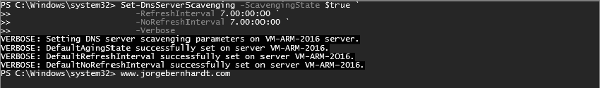 Set-DnsServerScavenging