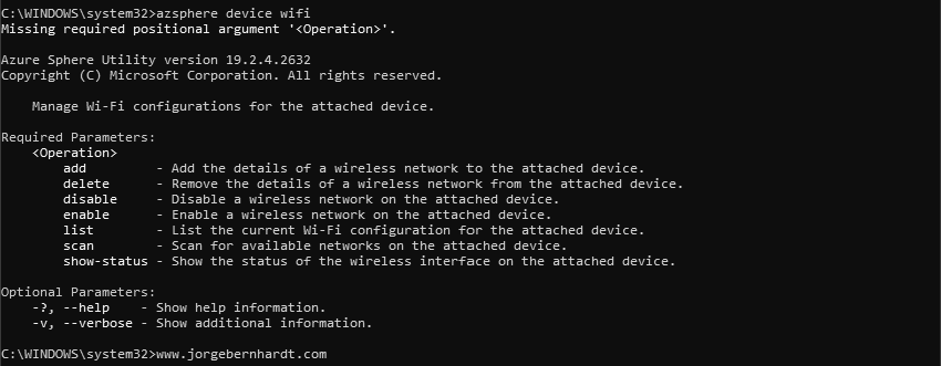 Azure Sphere Wi-Fi