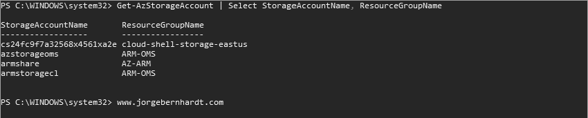 get-azstorageaccount