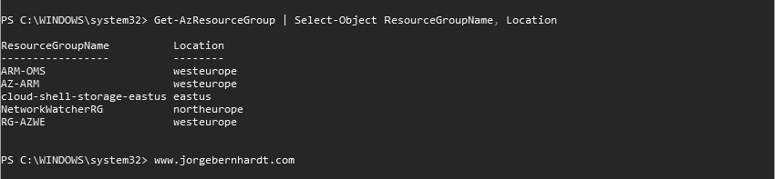 Get-AzResourceGroup
