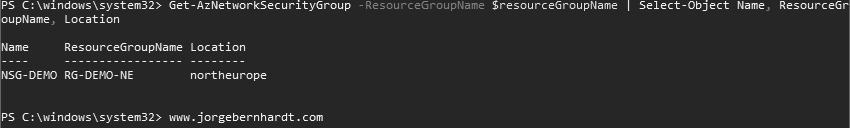 Get-AzNetworkSecurityGroup