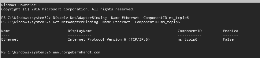 Disable-NetAdapterBinding