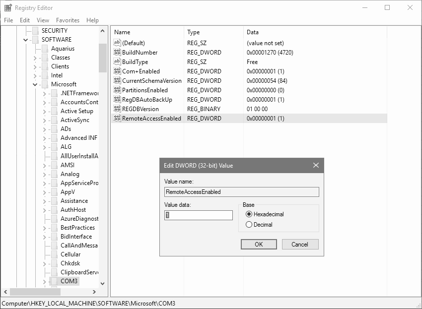 COM+ Windows Server 2016