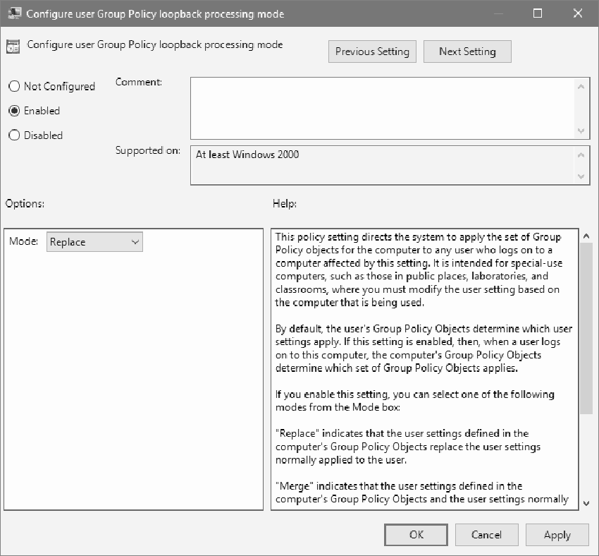 GPO Loopback processing