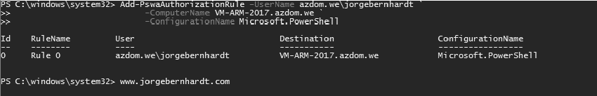 add-pswaAuthorizationrule