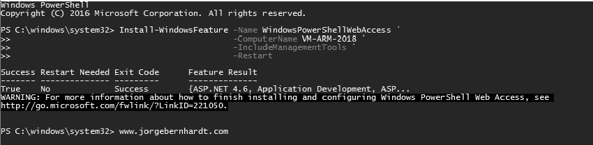 PowerShell Web Access Gateway