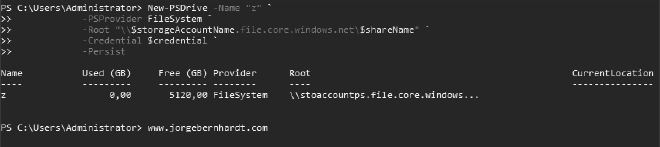 How to map a Network Drive to an Azure File Share · Jorge Bernhardt