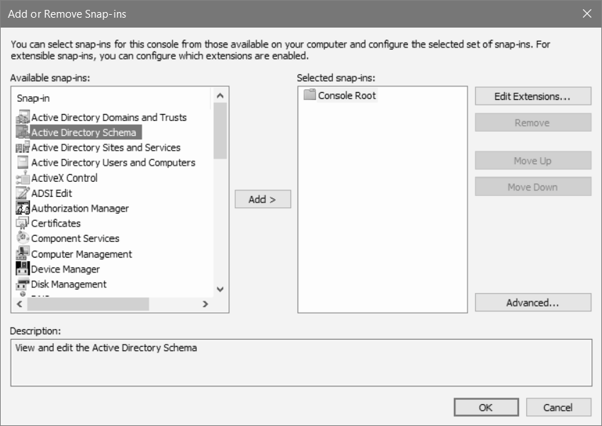 Active Directory schema