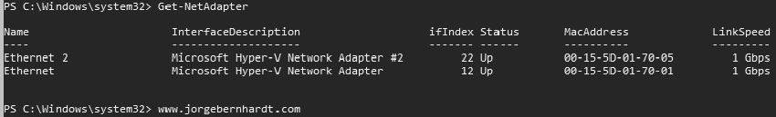 get-netadapter