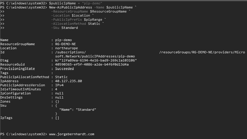 New-AzPublicIpAddress