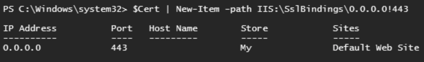 IIS SSL PowerShell