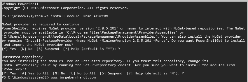 Azure PowerShell Module