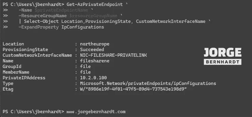 Get-AzPrivateEndpoint